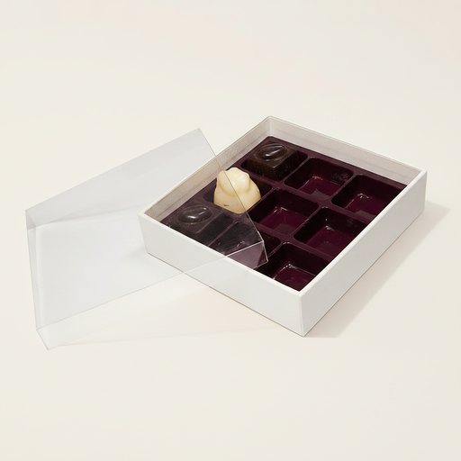 [BXT140901] Ivory transparent 9 chocolates