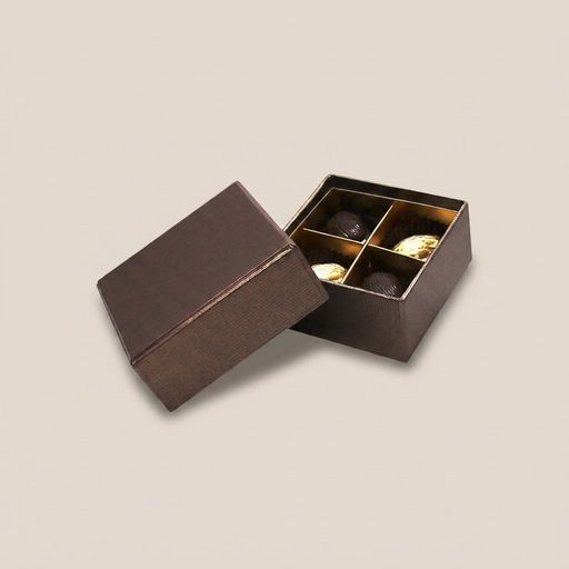 [BXR320478] Terra Deckel & Boden quadratische Box 4 Schokolade