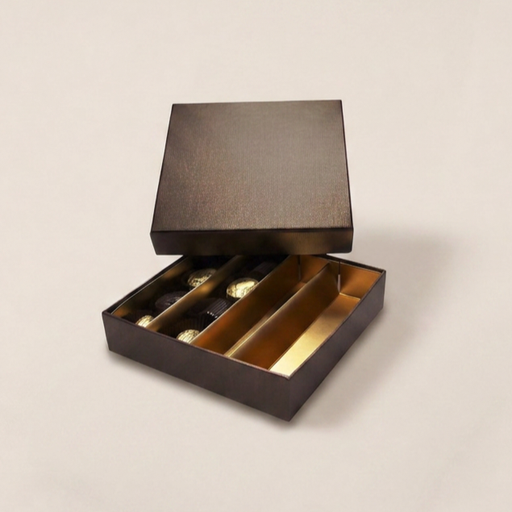 [BXR321678] Terra Deckel & Boden quadratische Box 16 Schokolade