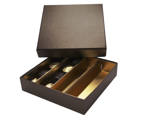 [BXR321678] Terra lid & base square box 16 chocolates