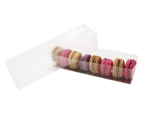 [TRA041800] Boite réglette 8 macarons 