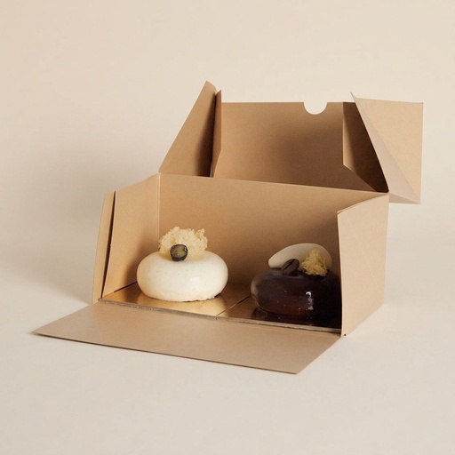 [BXF011871] BOITE PATISSIERE kraft - rectangulaire
