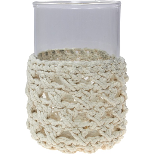 [7504*45*13*71] Candle holder w/crochet 