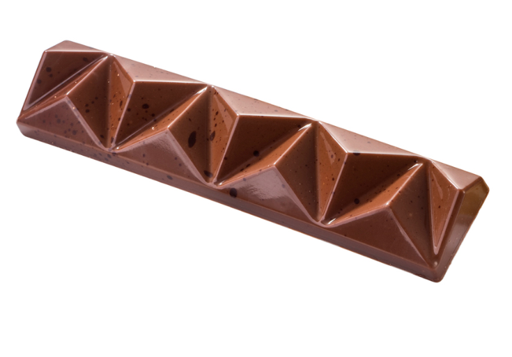 Moule à chocolat: 5 barres géométriques